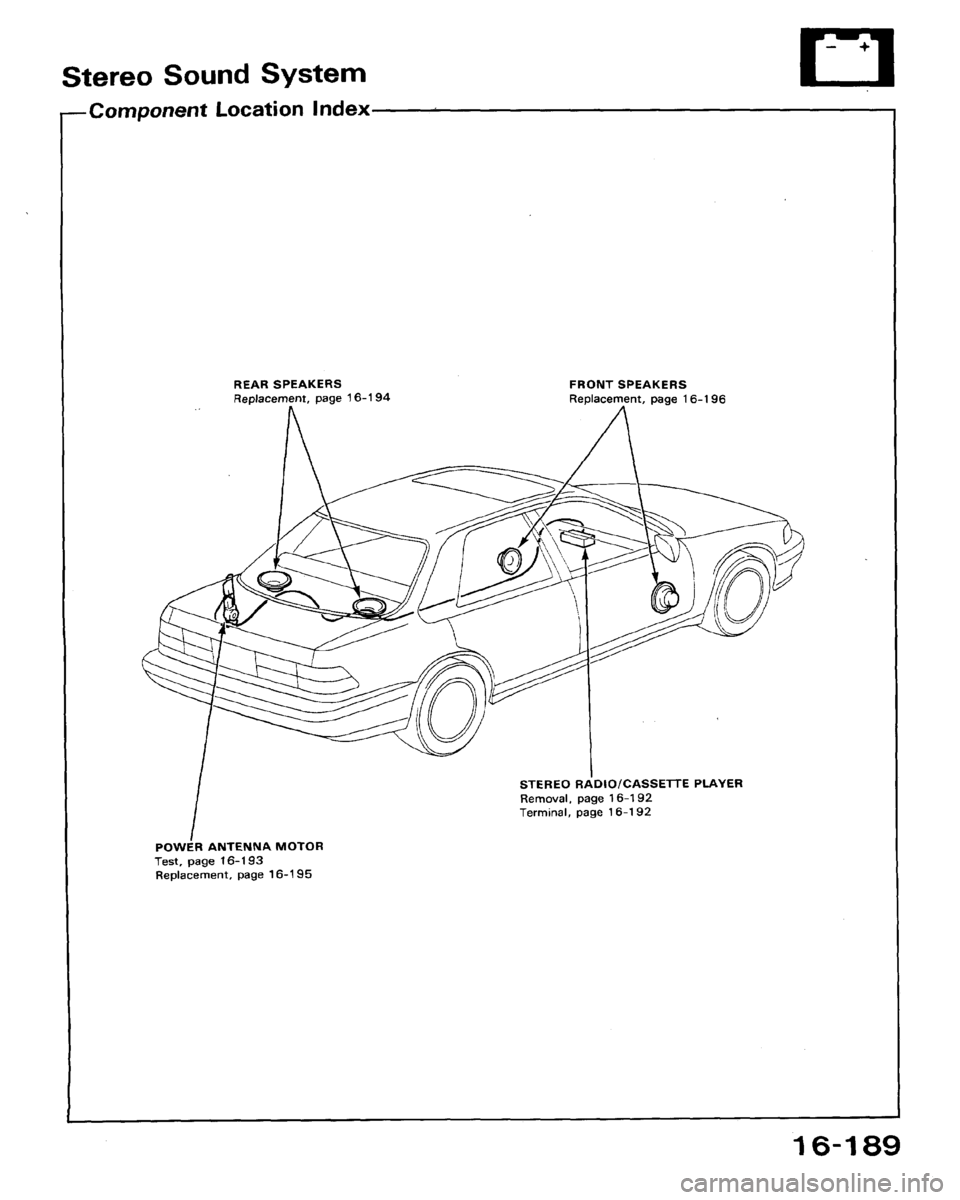 HONDA ACCORD 1994 CB / 4.G Workshop Manual HONDA ACCORD 1994 CB / 4.G Workshop Manual