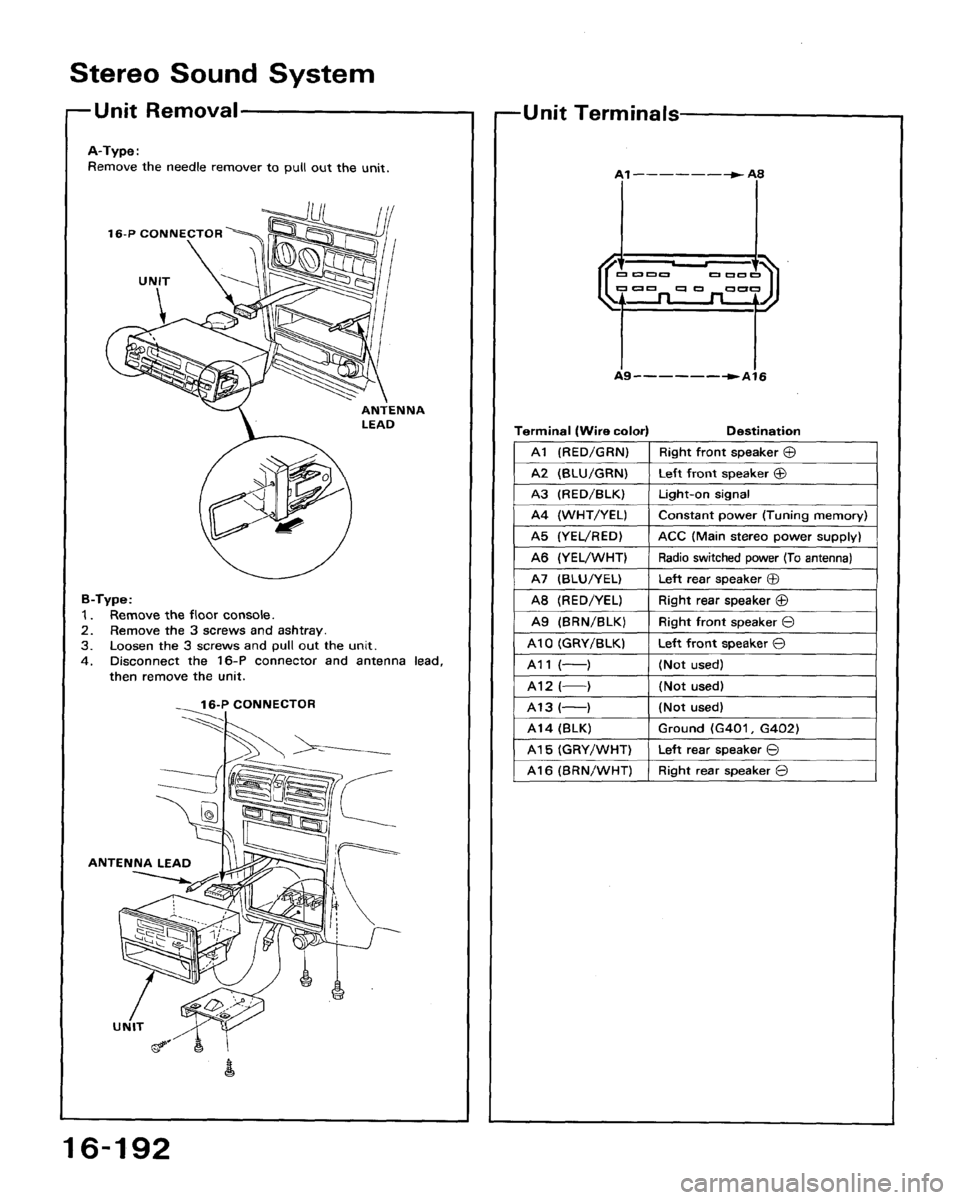HONDA ACCORD 1994 CB / 4.G Workshop Manual HONDA ACCORD 1994 CB / 4.G Workshop Manual