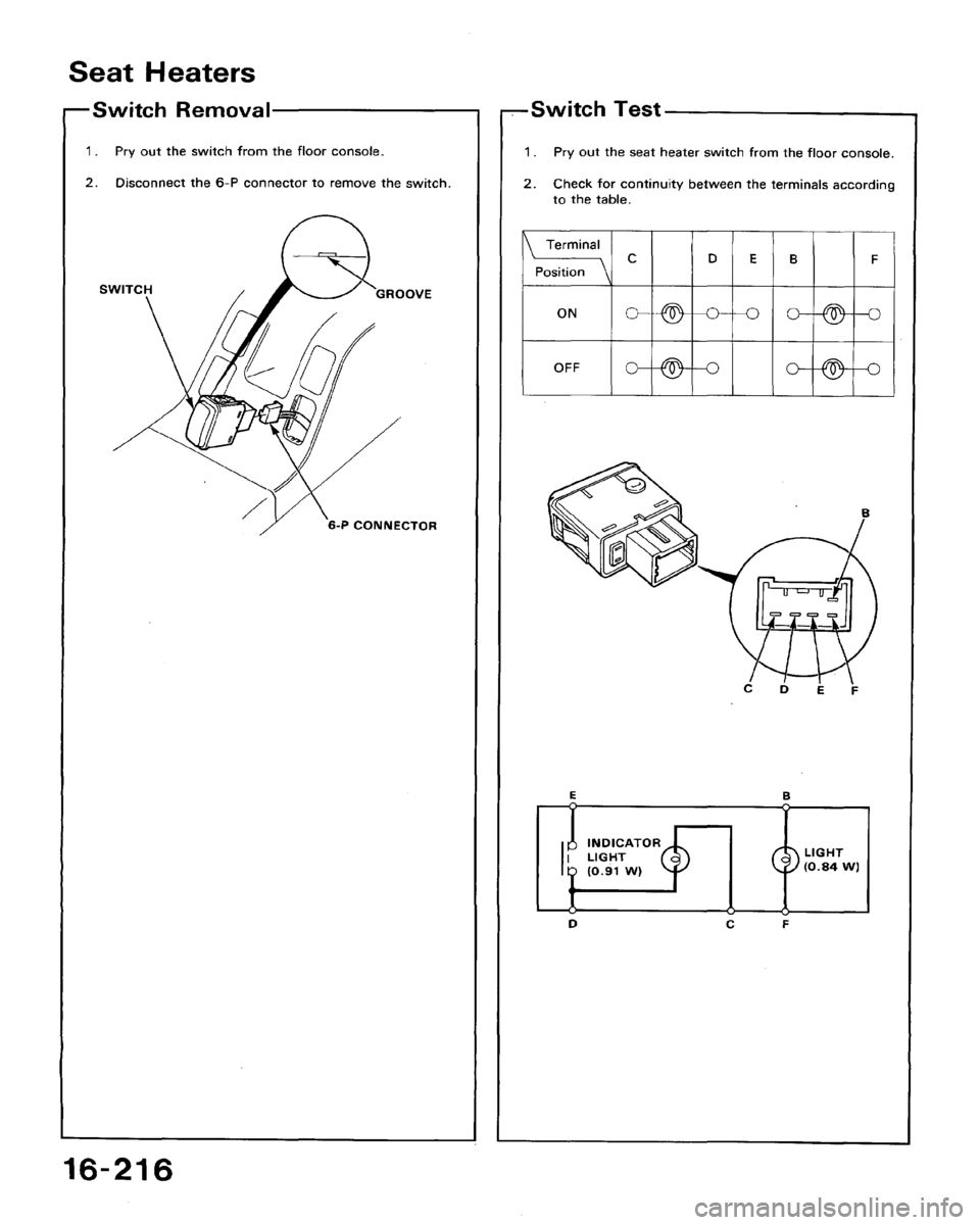 HONDA ACCORD 1994 CB / 4.G Workshop Manual 