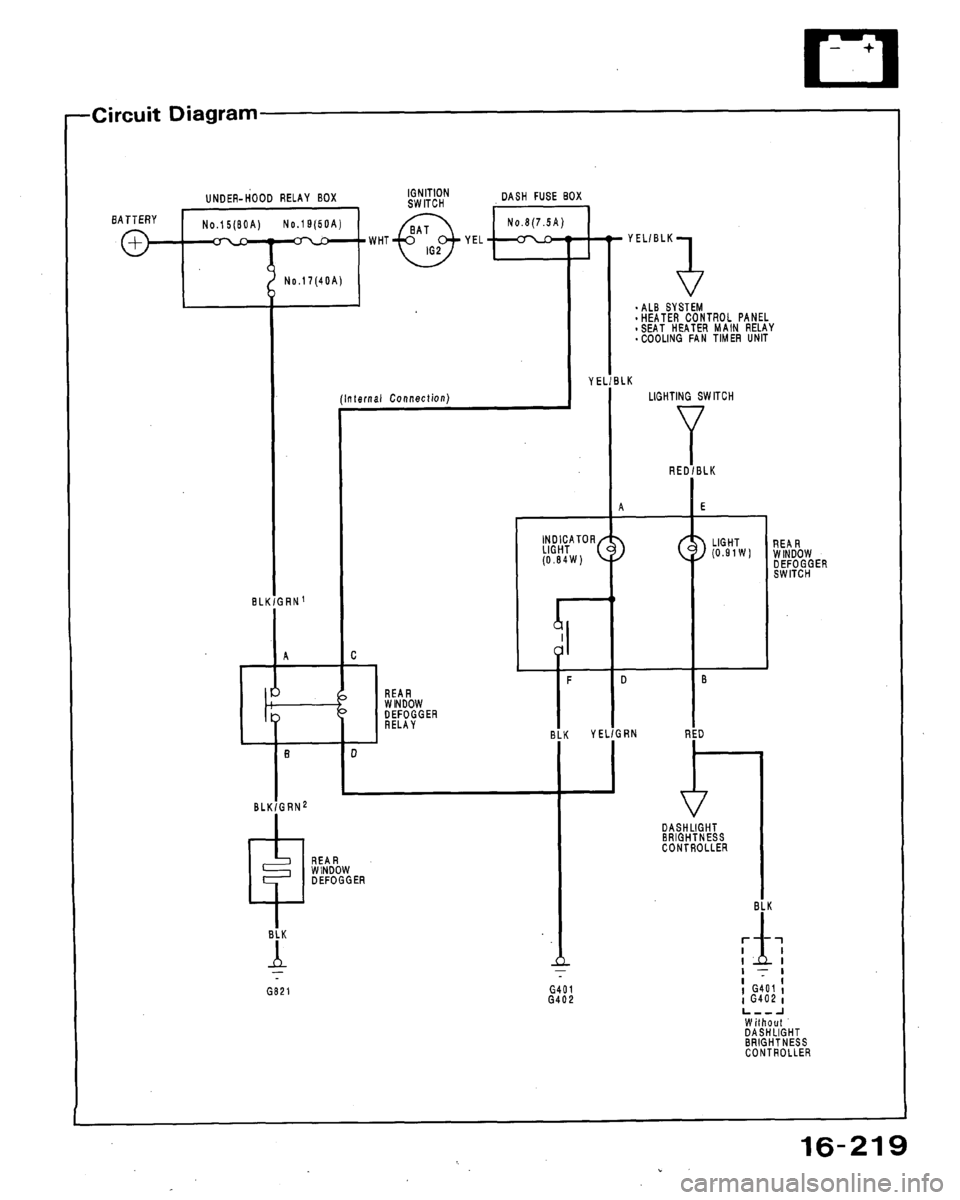 HONDA ACCORD 1992 CB / 4.G Workshop Manual 