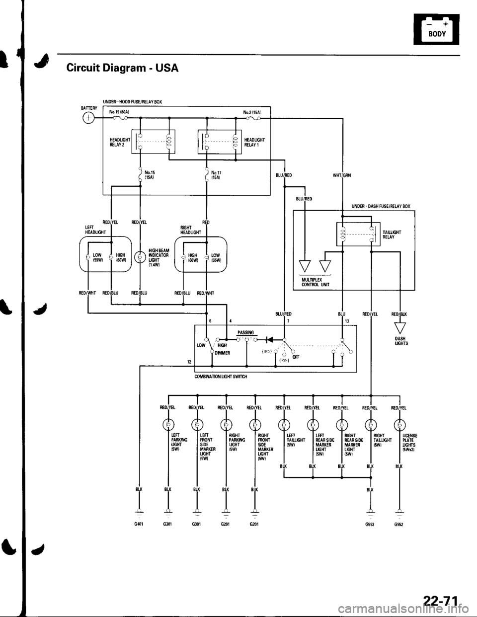 HONDA CIVIC 2002 7.G Workshop Manual I ucEr\6EI PI.ATE
|fiIliI
8L.l(
_o
IETTNEANSIDEMAircNIIGHT
f,IGHTTSONTs]0EMANXtFIJGIIT
LET]FBOIIISIDEMAiKEEL.IGHT
22-71 