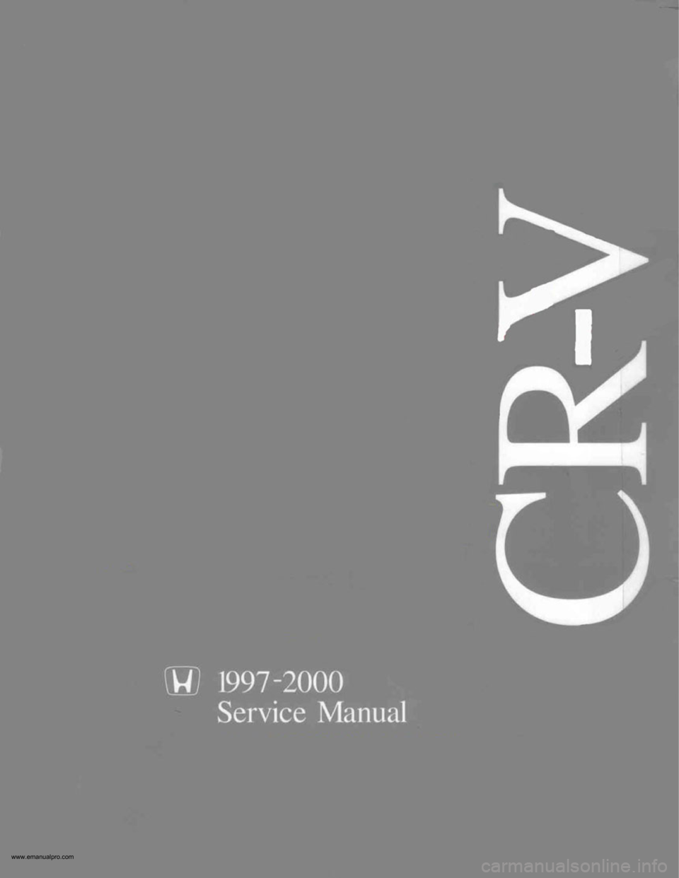 HONDA CR-V 2000 RD1-RD3 / 1.G Workshop Manual 