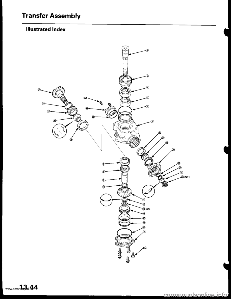 HONDA CR-V 1998 RD1-RD3 / 1.G User Guide
Transfer Assembly
lllustrated Index
E ,ACea/
gB
e
www.emanualpro.com HONDA CR-V 1998 RD1-RD3 / 1.G User Guide
Transfer Assembly
lllustrated Index
E ,ACea/
gB
e
www.emanualpro.com