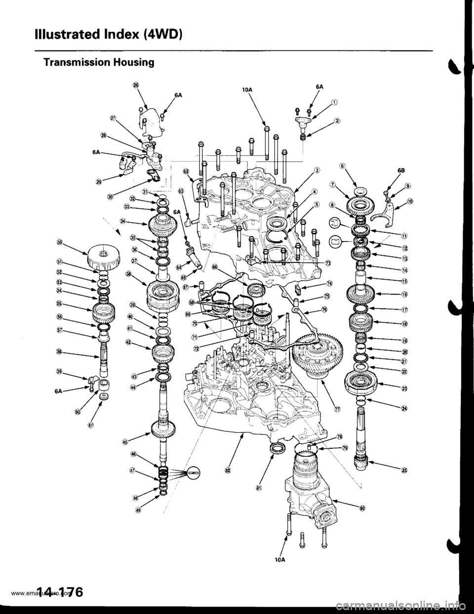 HONDA CR-V 1998 RD1-RD3 / 1.G Workshop Manual 
lllustrated Index (4WD)
Transmission Housing
{;
www.emanualpro.com  