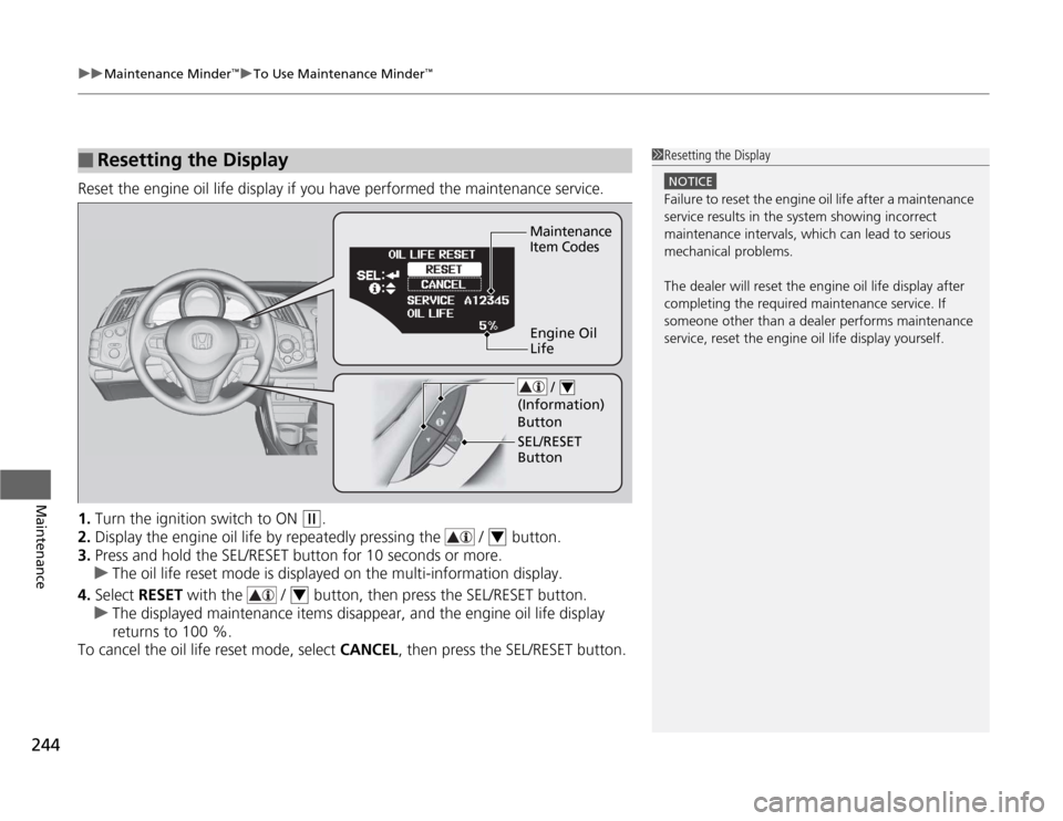 HONDA CR-Z 2012 1.G Owners Manual uuMaintenance Minder