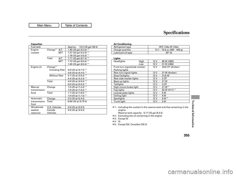 HONDA CIVIC COUPE 2010 8.G Owners Manual µµ
µ
µ
µ
µ
µ
µ
µ
µ
µ
µ
µ
µ
µ
µ
Î
Î
Î
Î
ÎÎÎ Î
Î
Î
Î
Î
Î
Î
Î
Î
Î
Î
Î
Î
Î
Î
Î
Î
Î Î
Specif ications
Technical Inf ormat