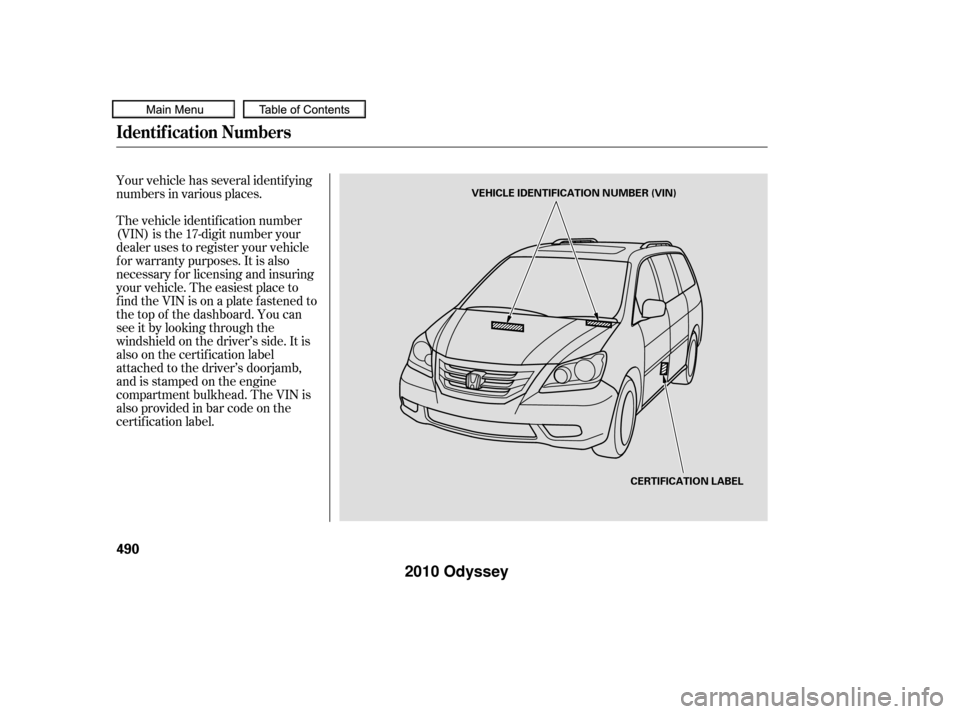 dashboard HONDA ODYSSEY 2010 RB3RB4 / 4.G Owner