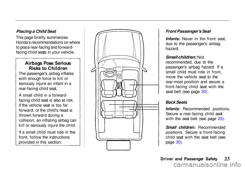 HONDA PASSPORT 2000 2.G Owners Manual HONDA PASSPORT 2000 2.G Owners Manual, Page 26