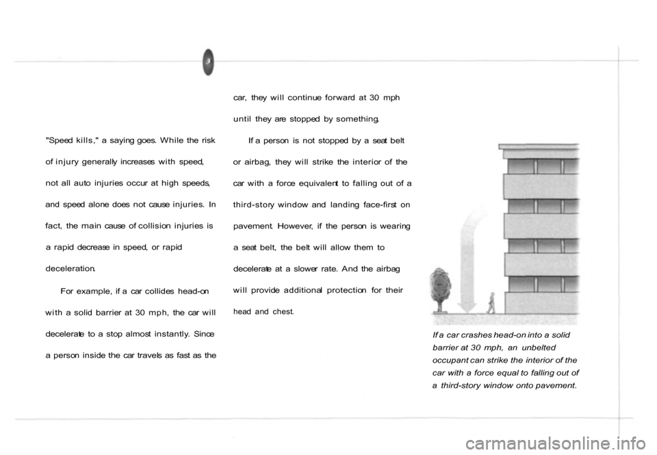 HONDA PASSPORT 2001 2.G Owners Manual
"Spee
d kills, " a sayin g goes . Whil e th e ris k
o f injur y generall y increase s wit h speed ,
no t al l aut o injurie s occu r a t hig h speeds ,
an d spee d alon e doe s n HONDA PASSPORT 2001 2.G Owners Manual
"Spee
d kills, " a sayin g goes . Whil e th e ris k
o f injur y generall y increase s wit h speed ,
no t al l aut o injurie s occu r a t hig h speeds ,
an d spee d alon e doe s n