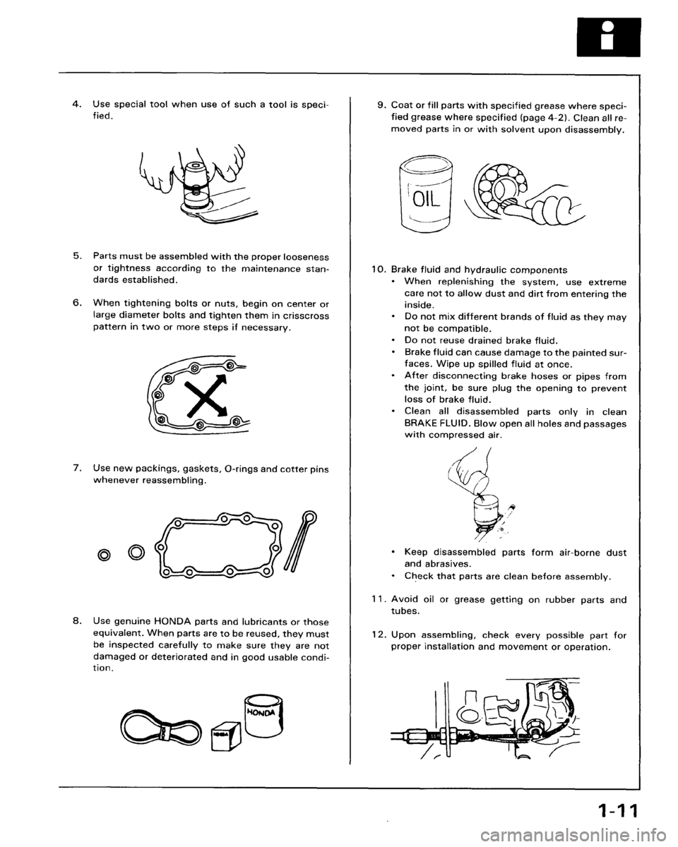 HONDA ACCORD 1986 CA / 3.G User Guide 