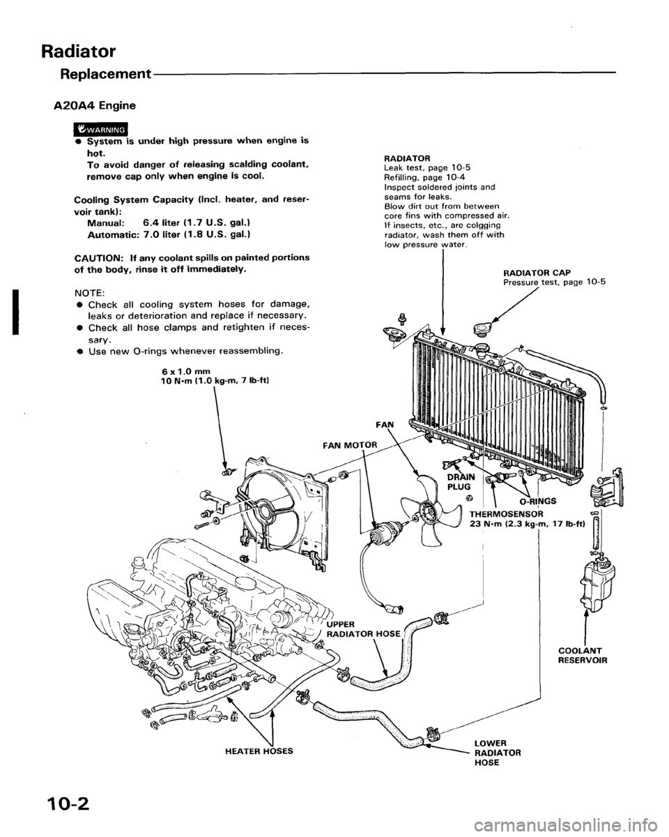 HONDA ACCORD 1986 CA / 3.G Workshop Manual 