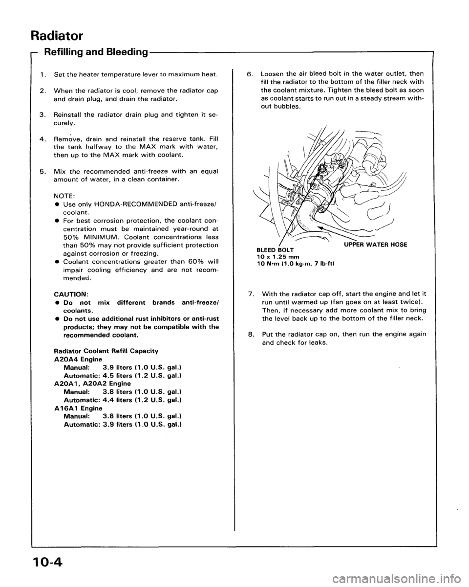 HONDA ACCORD 1986 CA / 3.G Workshop Manual 