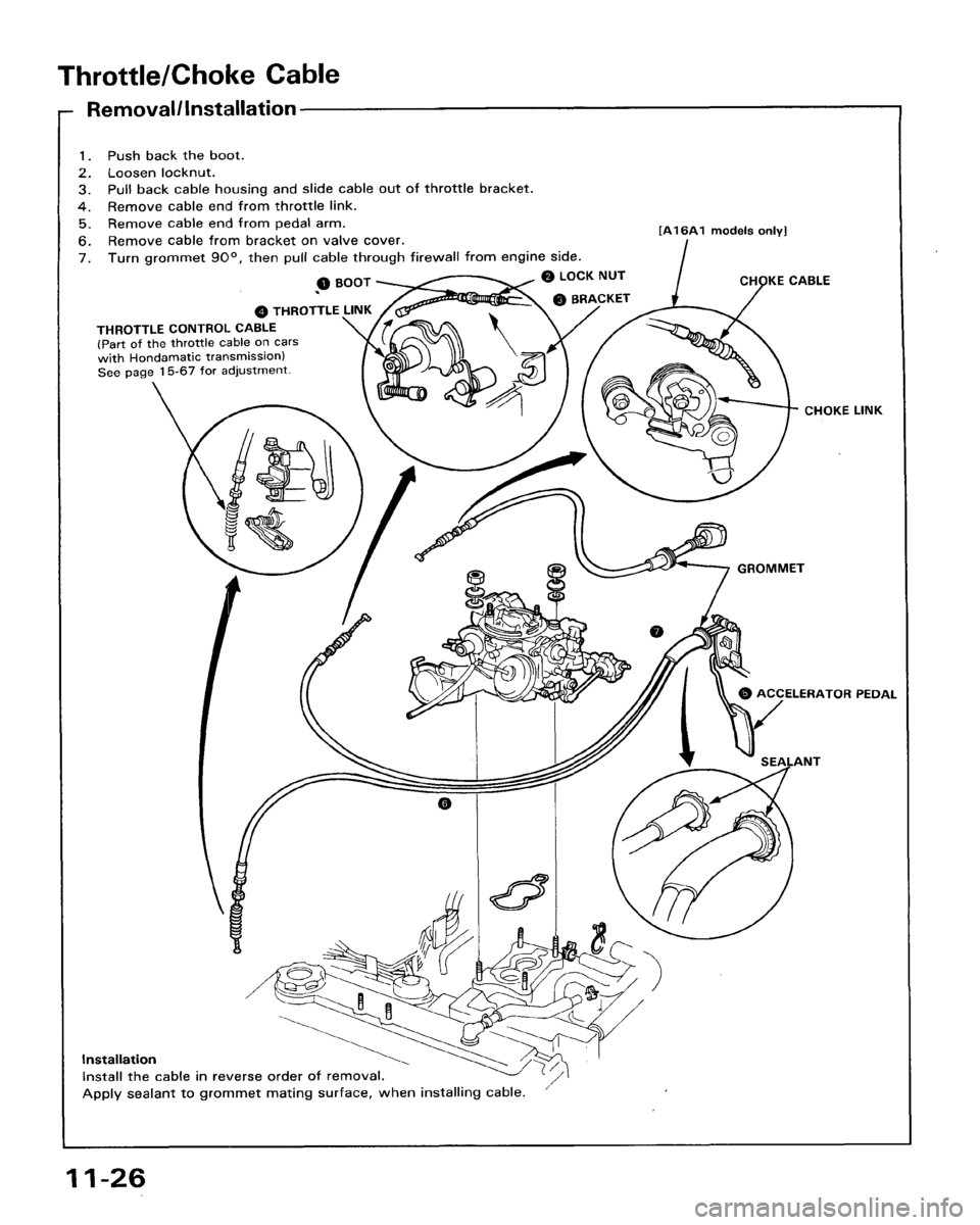 HONDA ACCORD 1986 CA / 3.G Workshop Manual 