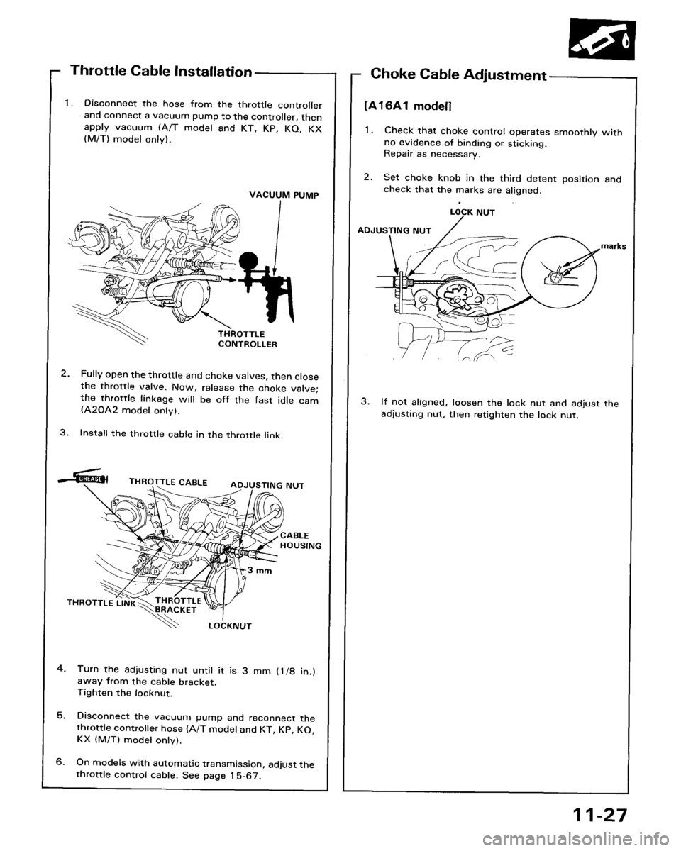HONDA ACCORD 1986 CA / 3.G Workshop Manual 