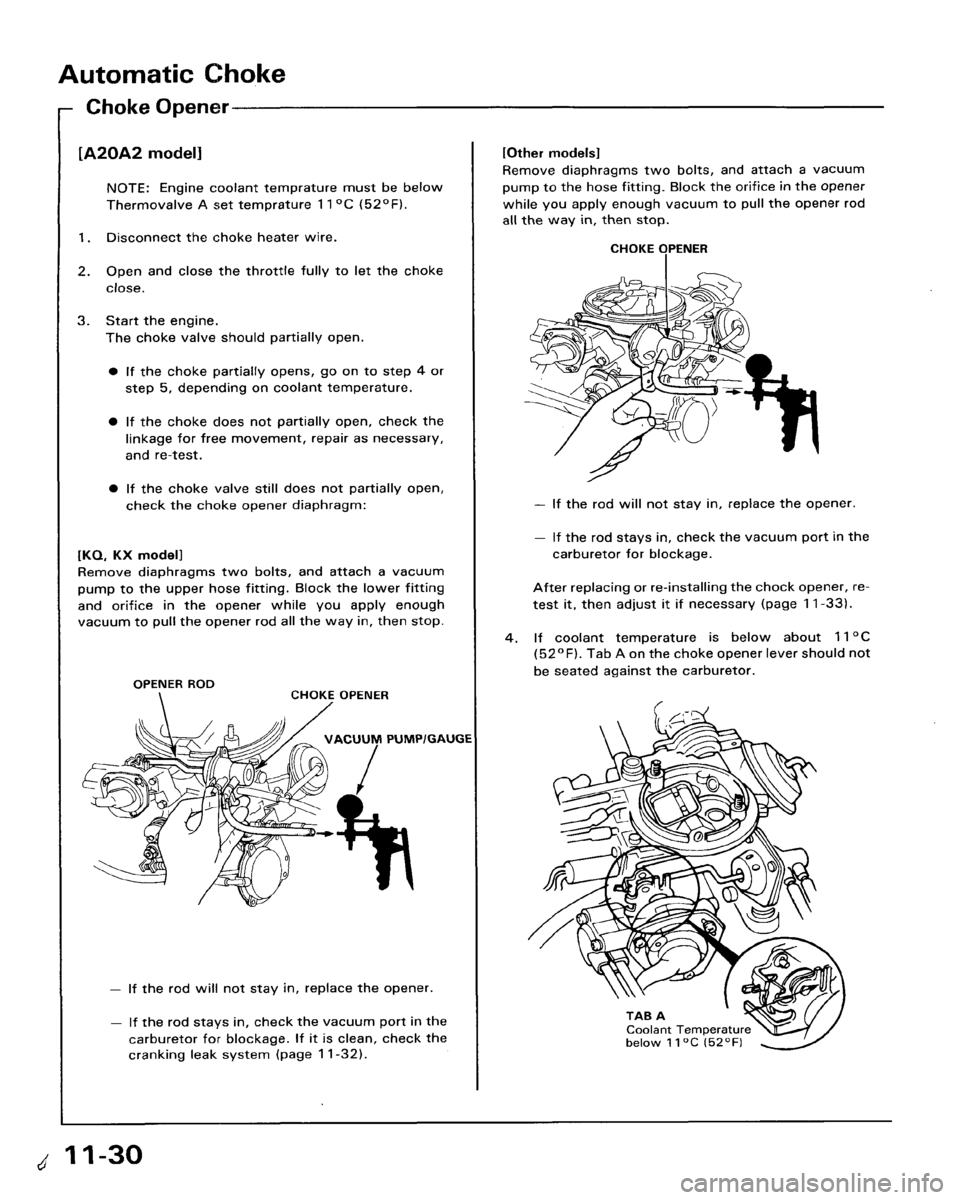 HONDA ACCORD 1986 CA / 3.G Workshop Manual 