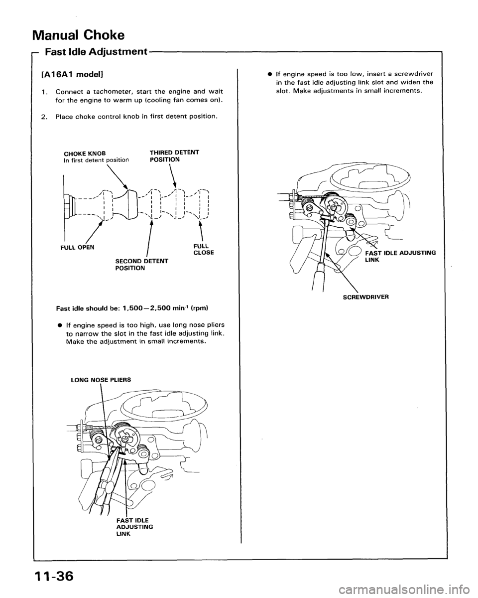 HONDA ACCORD 1986 CA / 3.G Workshop Manual 