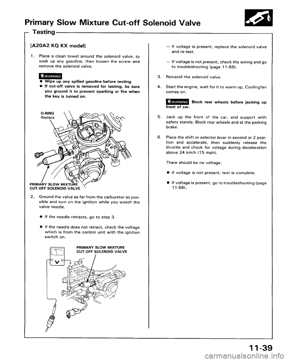 HONDA ACCORD 1986 CA / 3.G Workshop Manual 