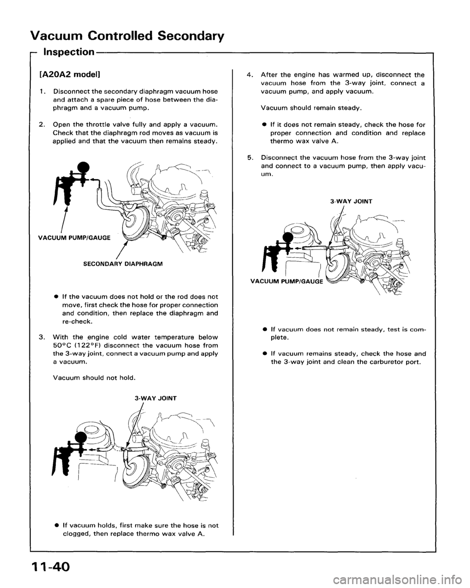 HONDA ACCORD 1986 CA / 3.G Workshop Manual 