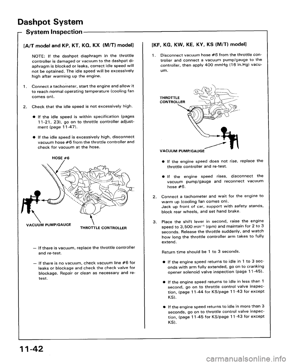 HONDA ACCORD 1986 CA / 3.G Workshop Manual 
