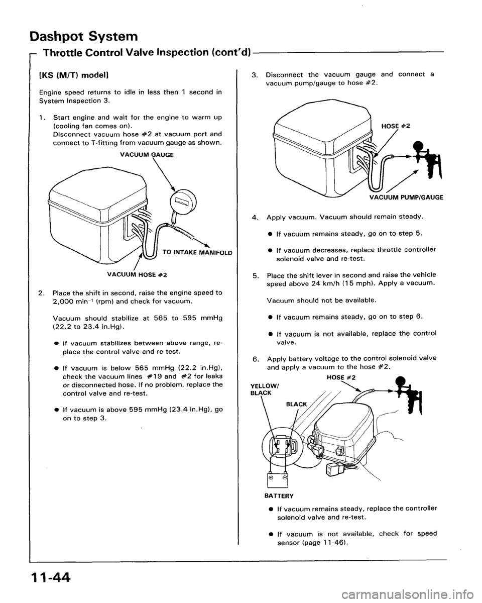 HONDA ACCORD 1986 CA / 3.G Workshop Manual 
