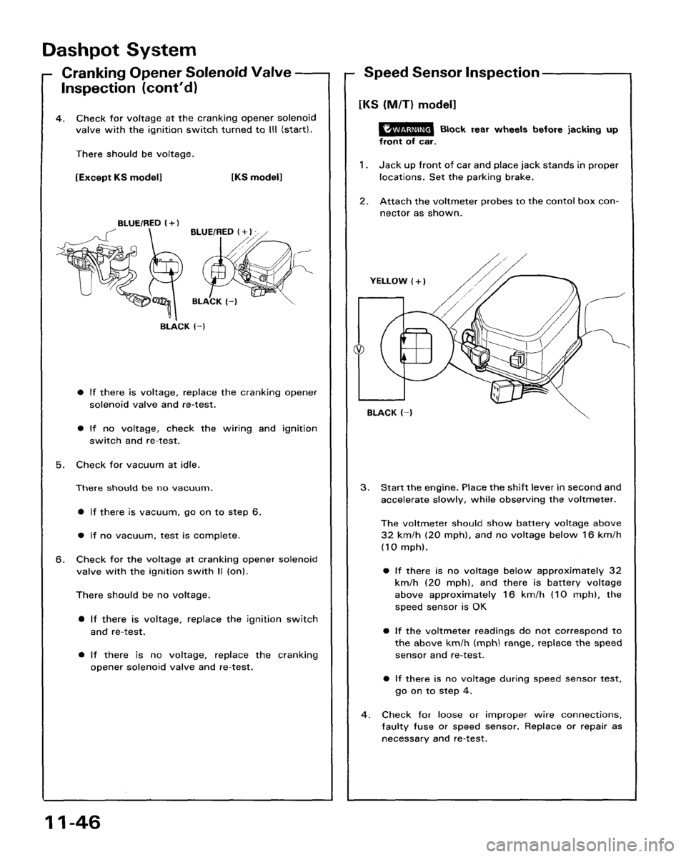 HONDA ACCORD 1986 CA / 3.G Workshop Manual 
