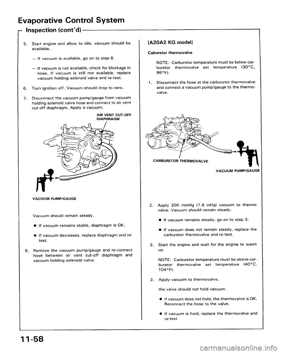 HONDA ACCORD 1986 CA / 3.G Workshop Manual 