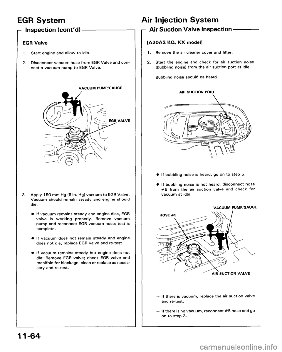 HONDA ACCORD 1986 CA / 3.G Workshop Manual 