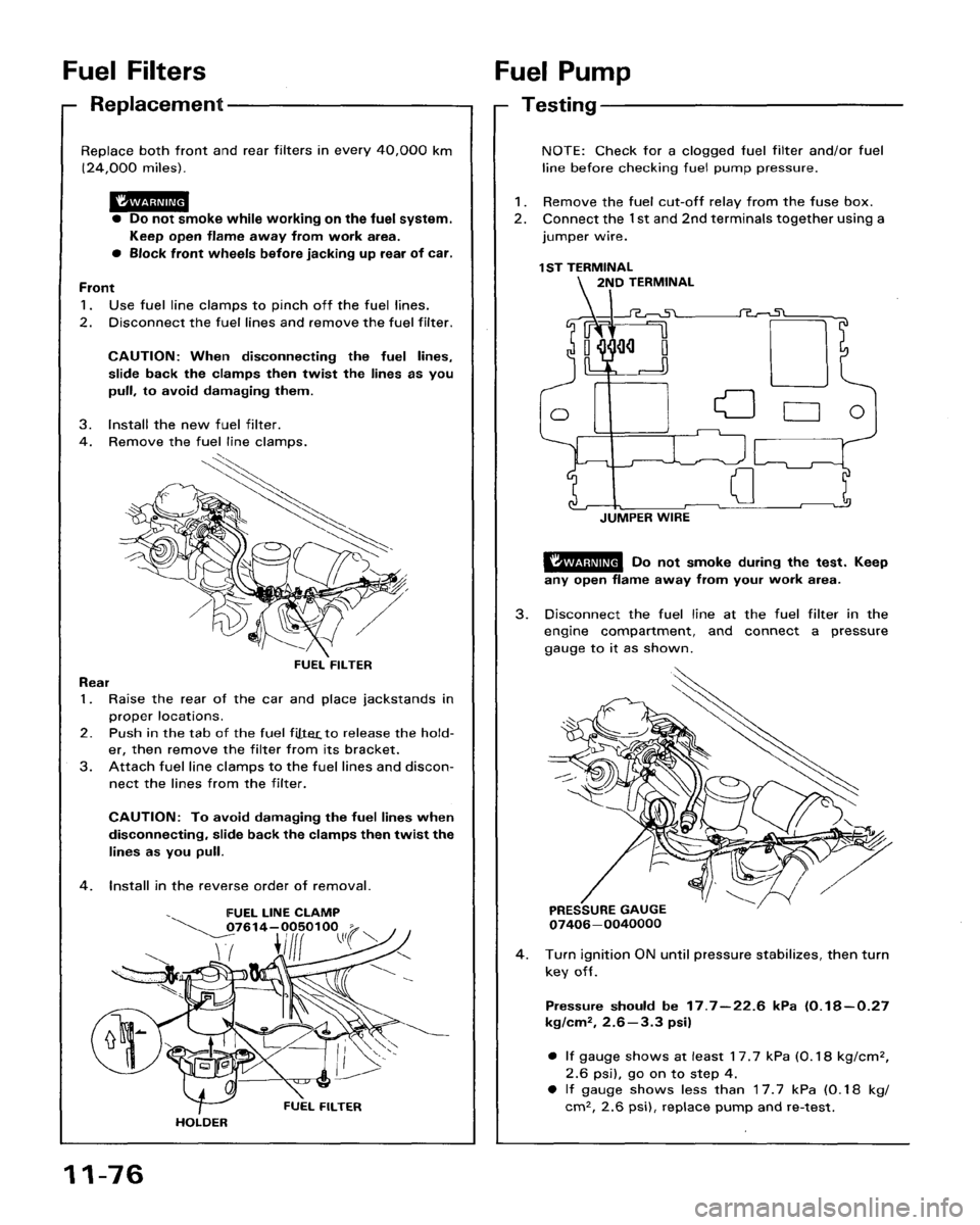 HONDA ACCORD 1986 CA / 3.G Workshop Manual 