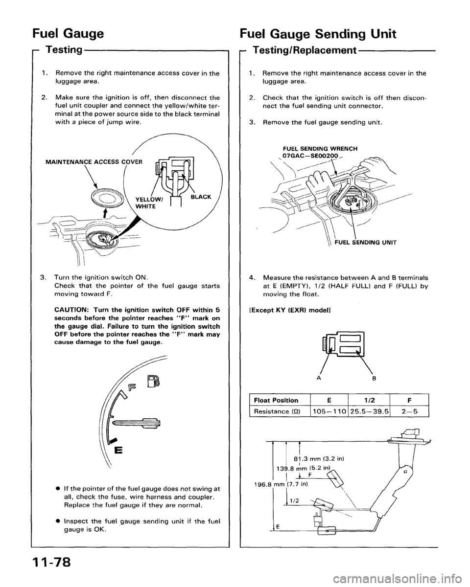 HONDA ACCORD 1986 CA / 3.G Workshop Manual 