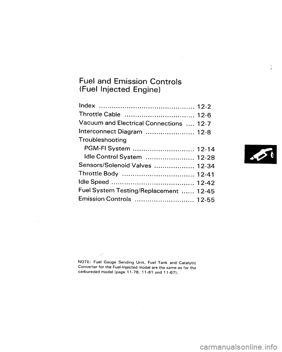 HONDA ACCORD 1986 CA / 3.G Workshop Manual 