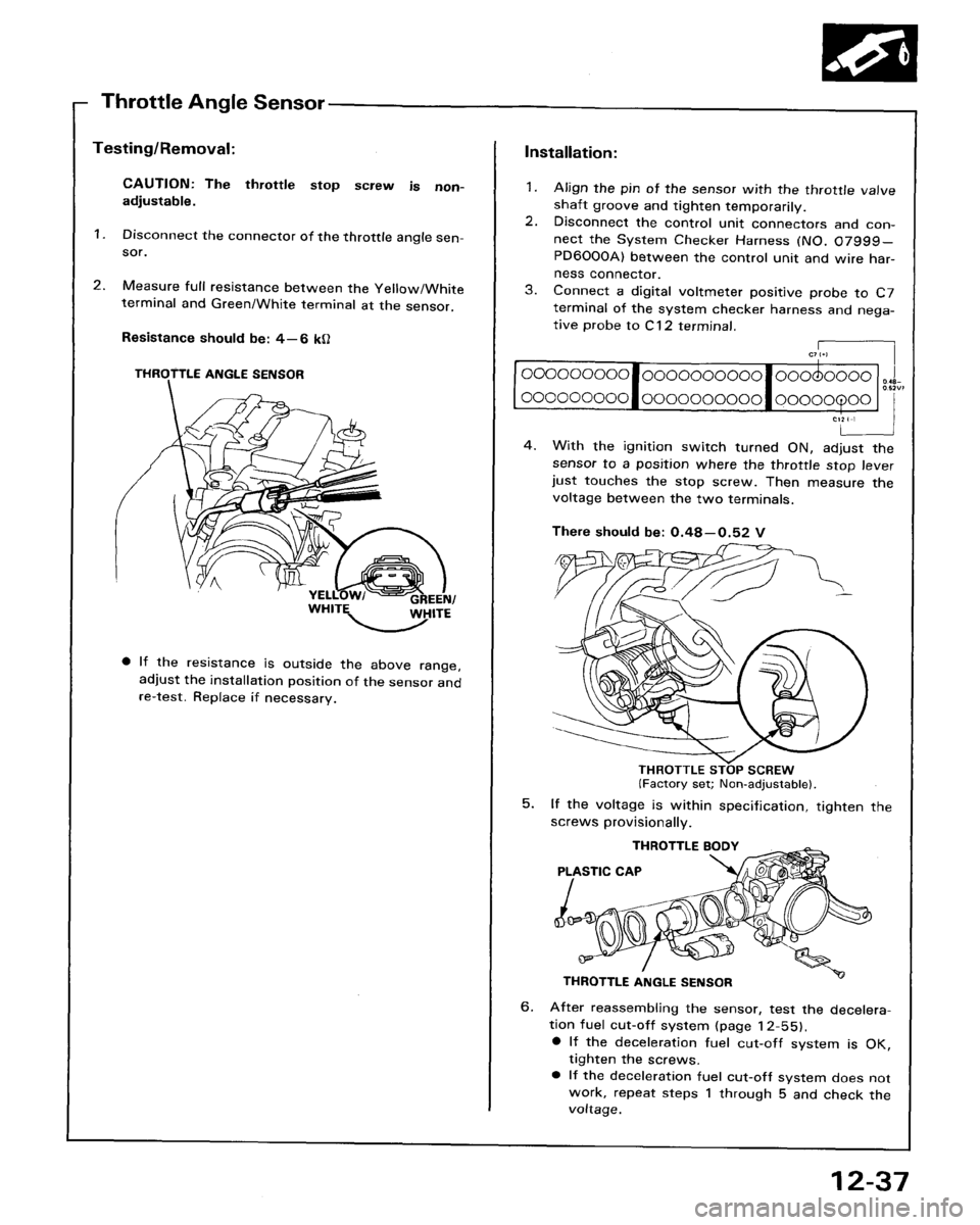 HONDA ACCORD 1986 CA / 3.G Workshop Manual 