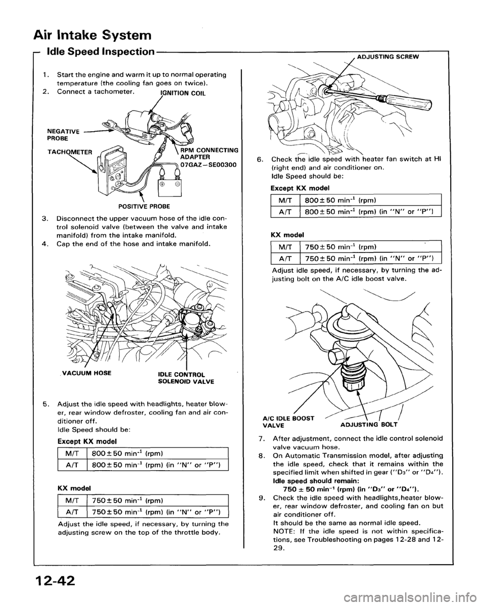 HONDA ACCORD 1986 CA / 3.G Workshop Manual 