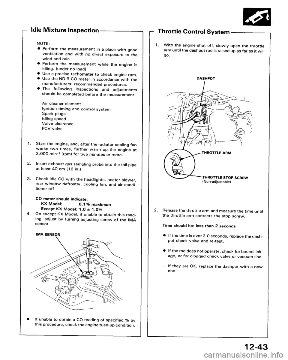 HONDA ACCORD 1986 CA / 3.G Workshop Manual 