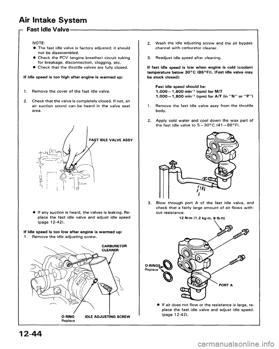HONDA ACCORD 1986 CA / 3.G Workshop Manual 