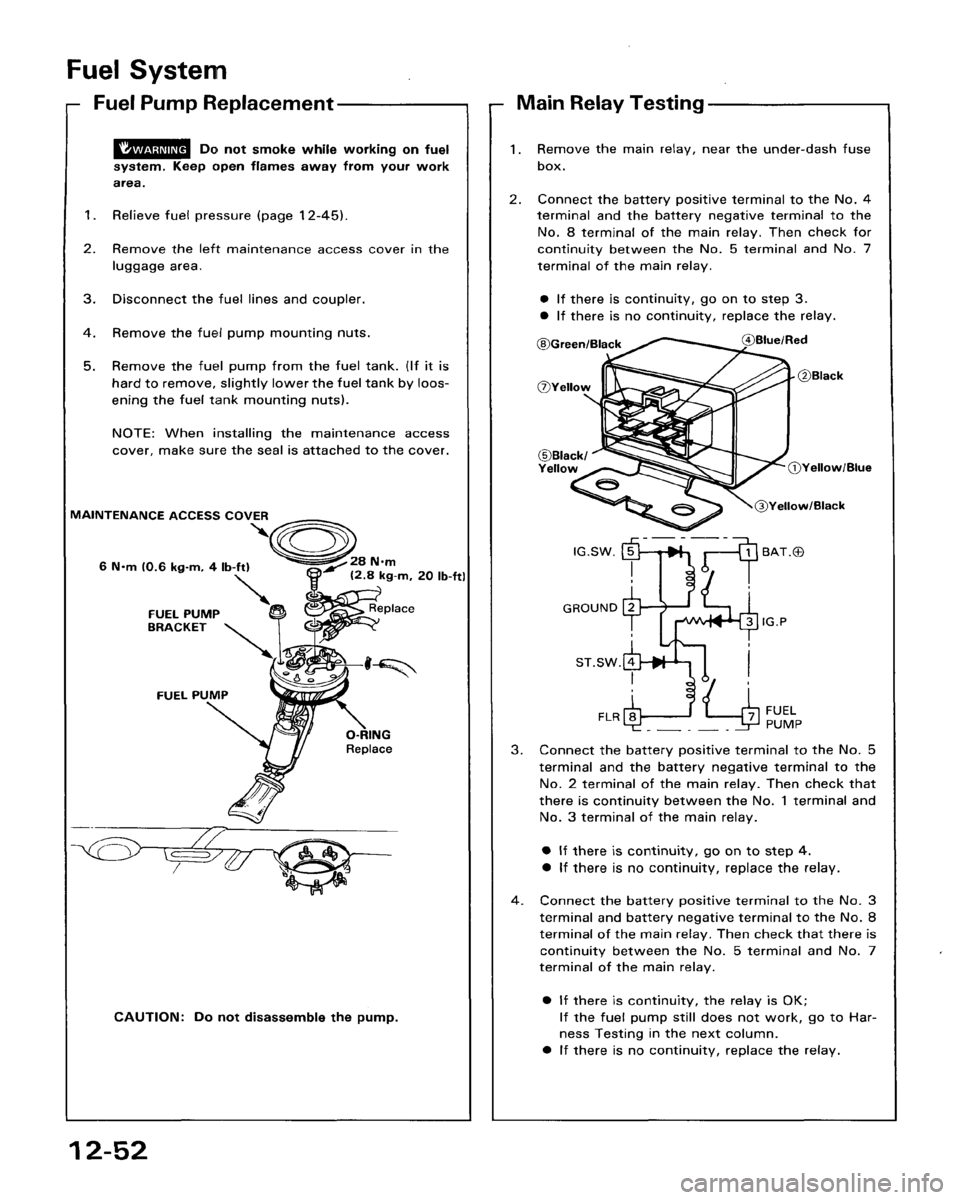 HONDA ACCORD 1986 CA / 3.G Workshop Manual 