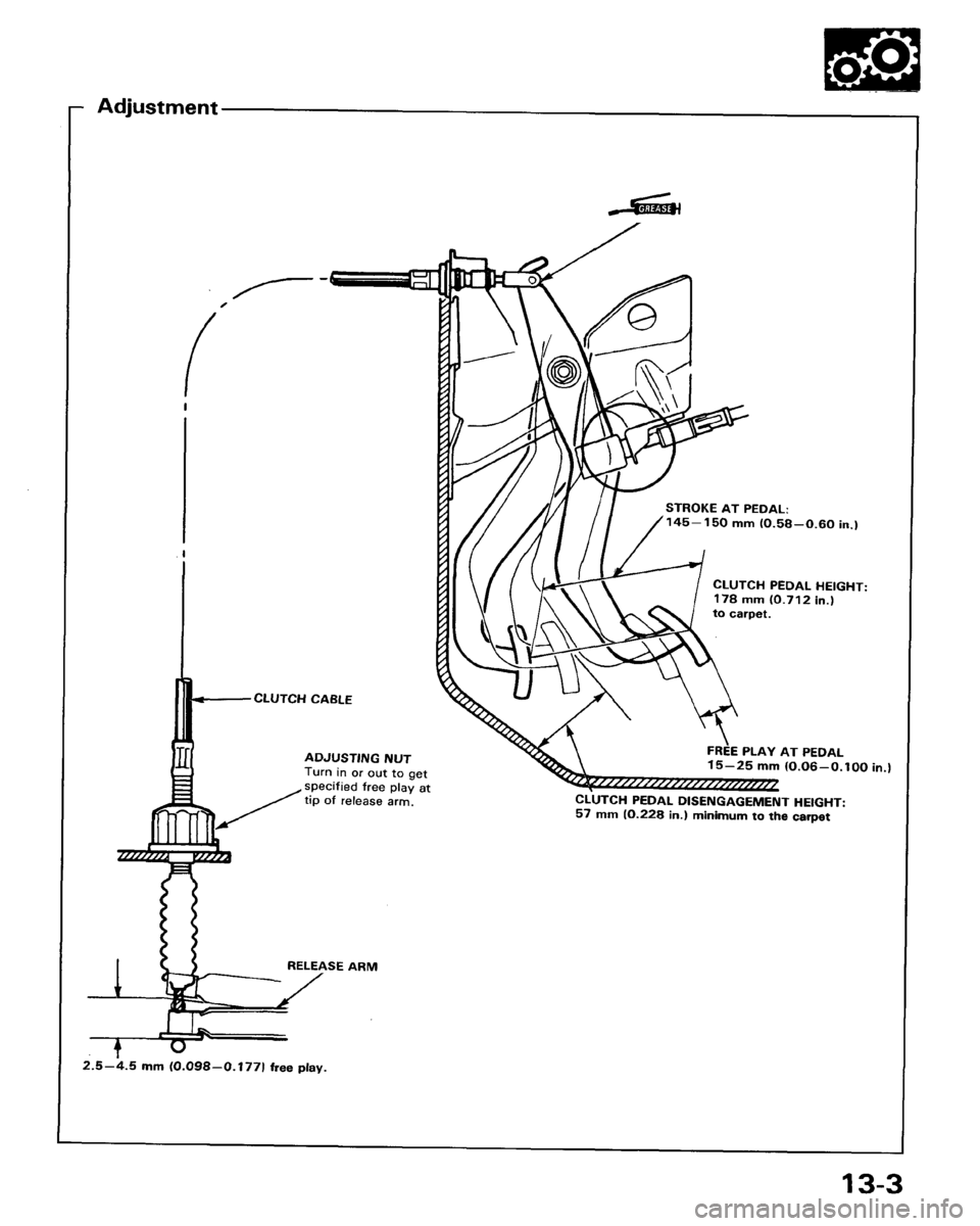 HONDA ACCORD 1986 CA / 3.G Workshop Manual 