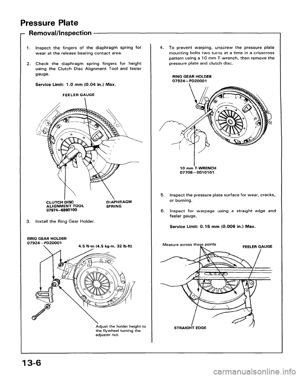 HONDA ACCORD 1986 CA / 3.G Workshop Manual 