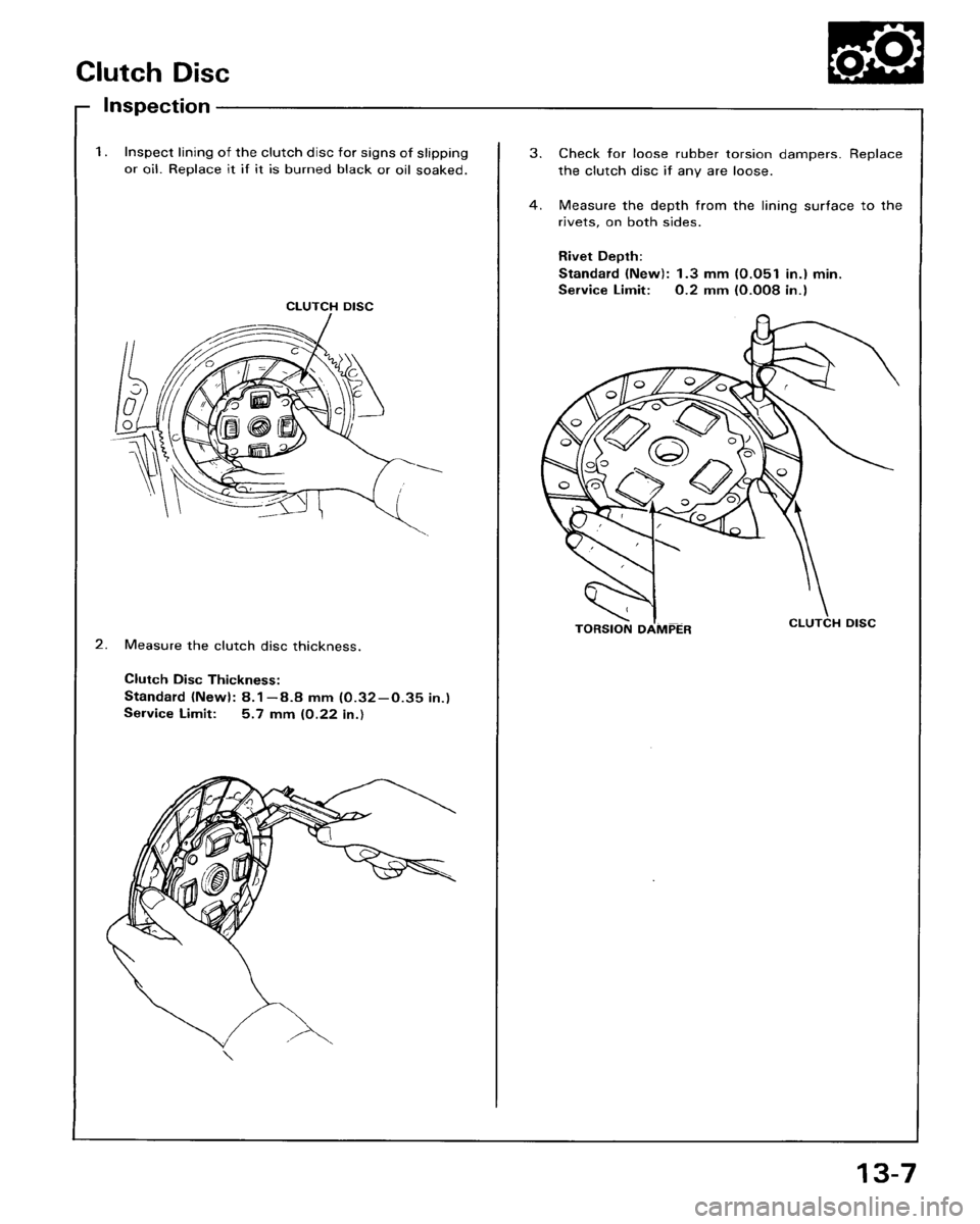 HONDA ACCORD 1986 CA / 3.G Workshop Manual 