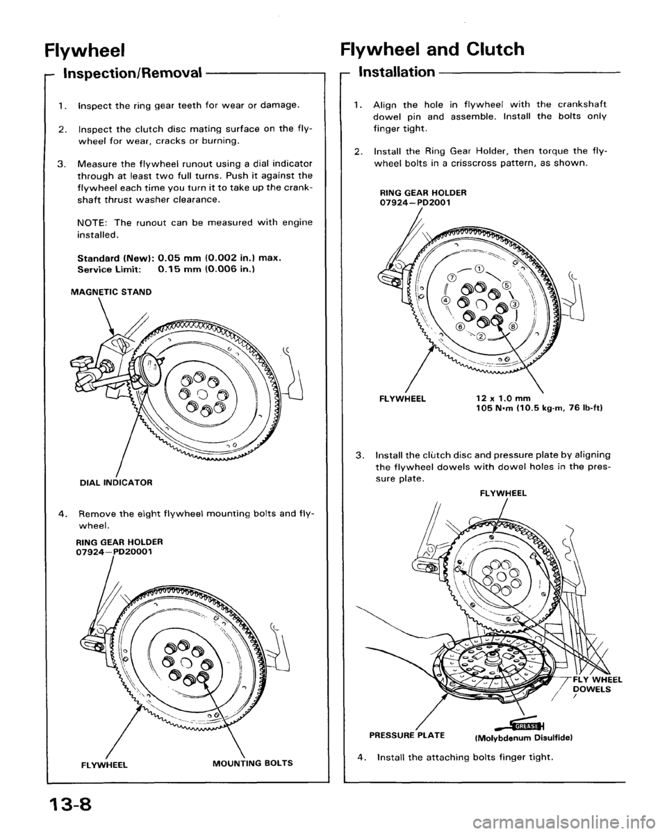 HONDA ACCORD 1986 CA / 3.G Workshop Manual 