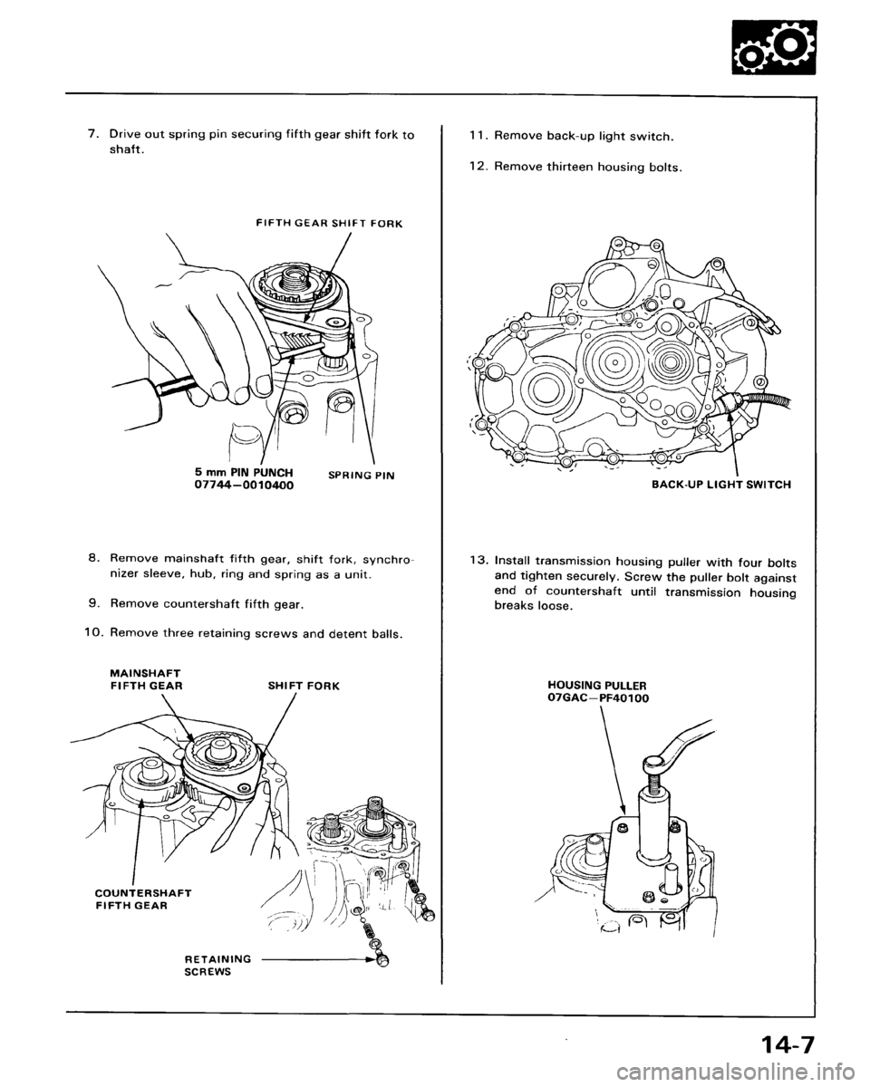 HONDA ACCORD 1986 CA / 3.G Workshop Manual 