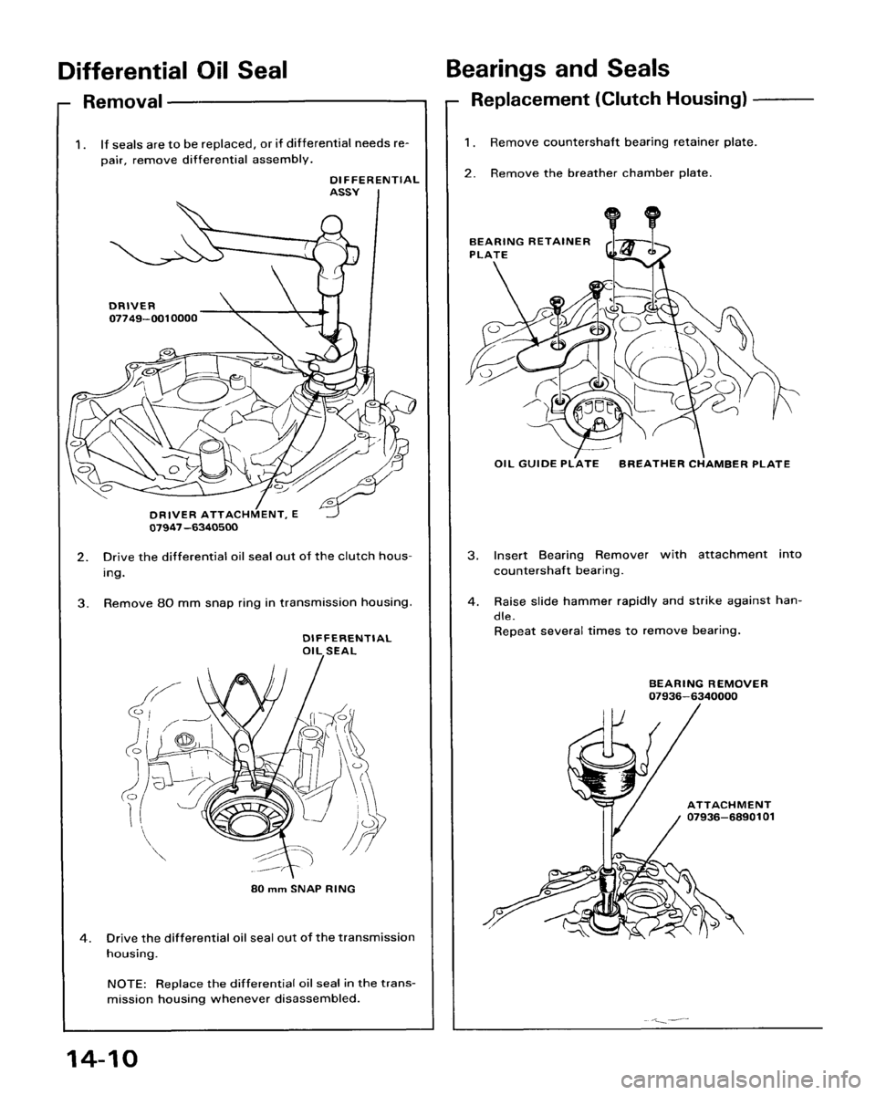 HONDA ACCORD 1986 CA / 3.G Workshop Manual 