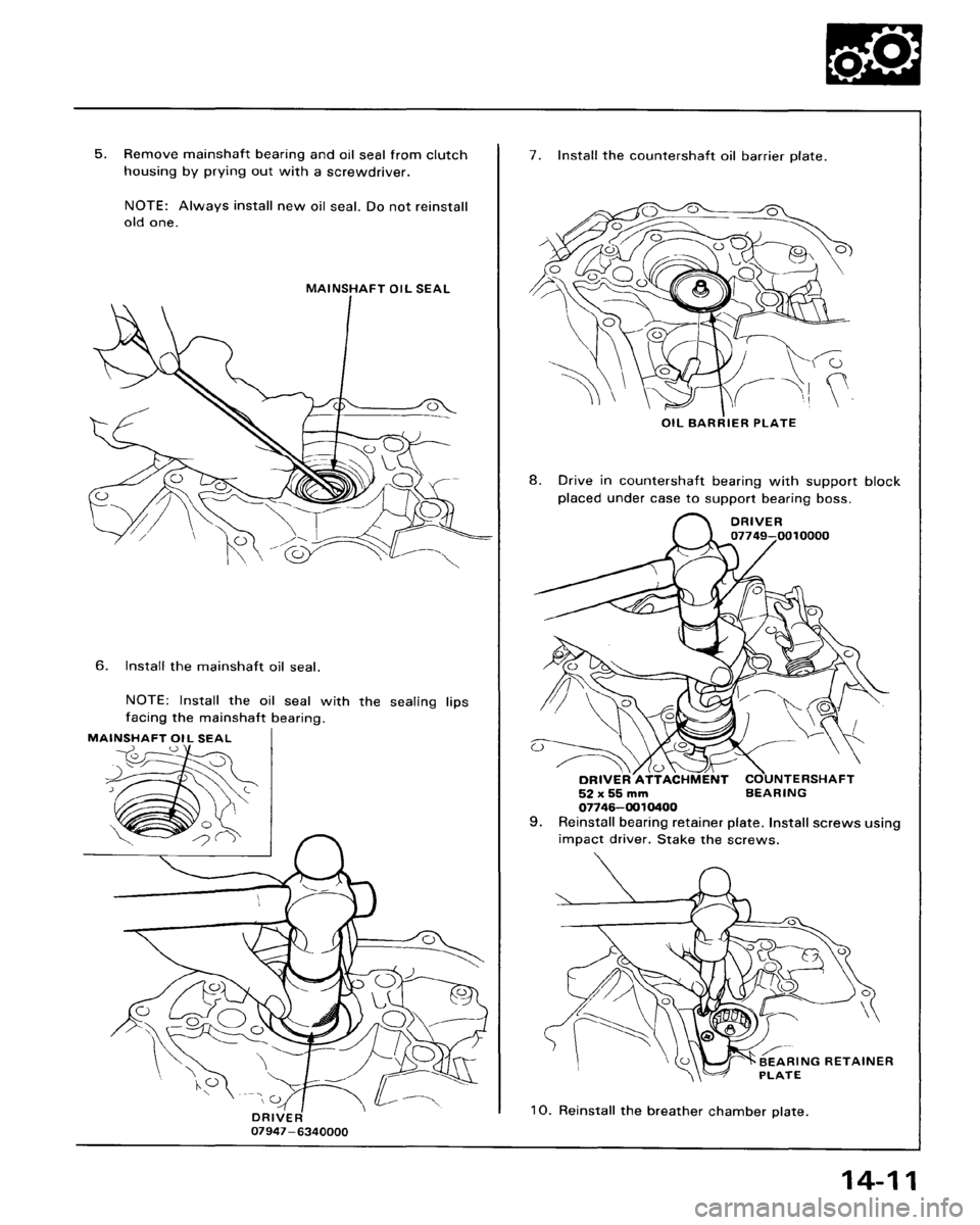 HONDA ACCORD 1986 CA / 3.G Workshop Manual 