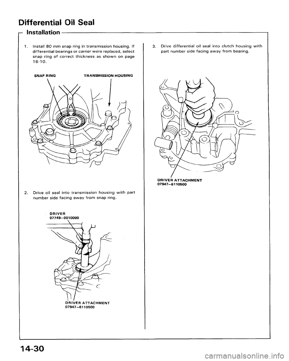 HONDA ACCORD 1986 CA / 3.G Workshop Manual 