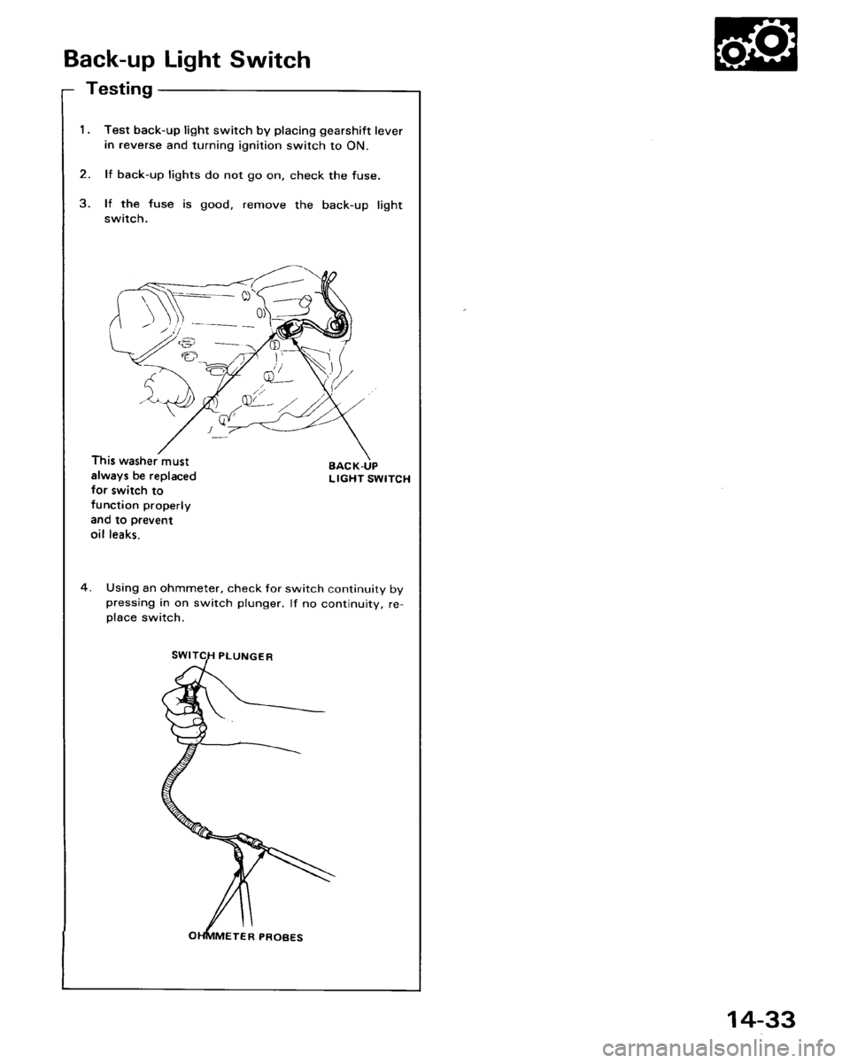 HONDA ACCORD 1986 CA / 3.G Workshop Manual 
