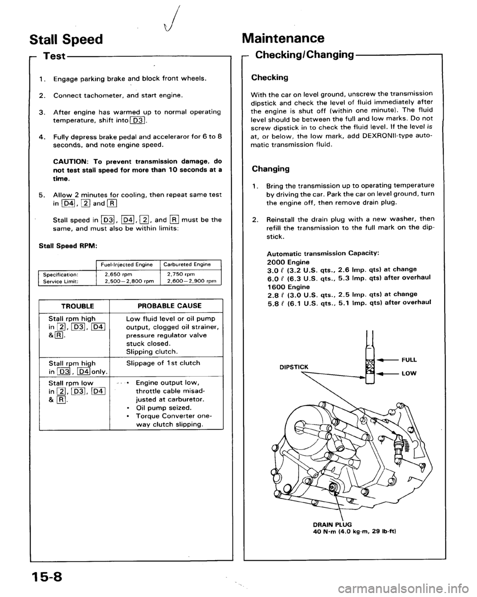 HONDA ACCORD 1986 CA / 3.G Workshop Manual HONDA ACCORD 1986 CA / 3.G Workshop Manual