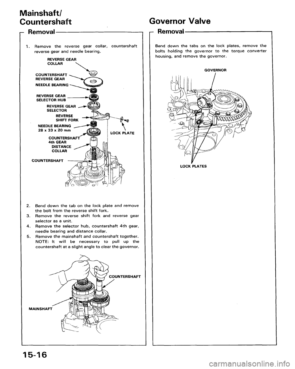 HONDA ACCORD 1986 CA / 3.G Workshop Manual HONDA ACCORD 1986 CA / 3.G Workshop Manual