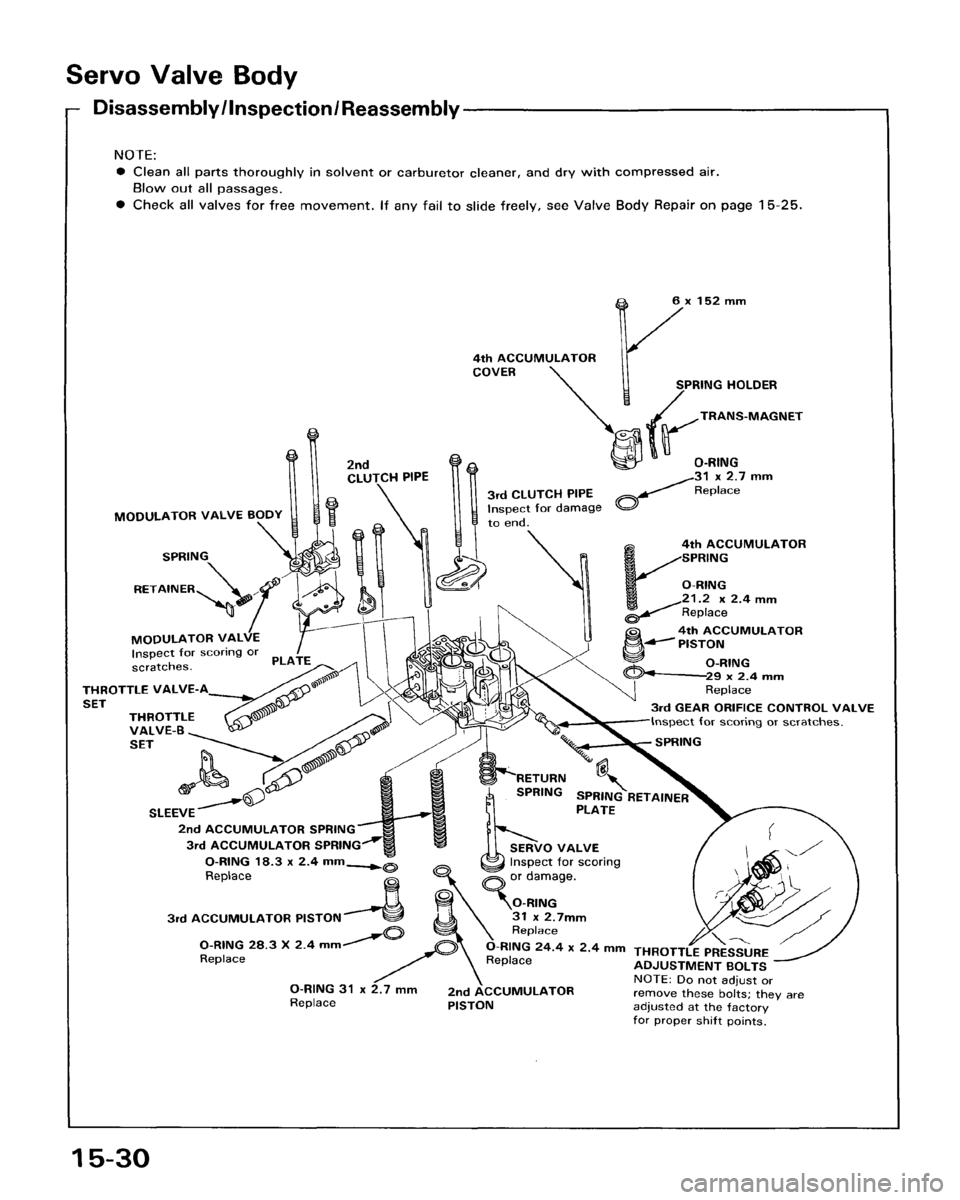 HONDA ACCORD 1986 CA / 3.G Workshop Manual 