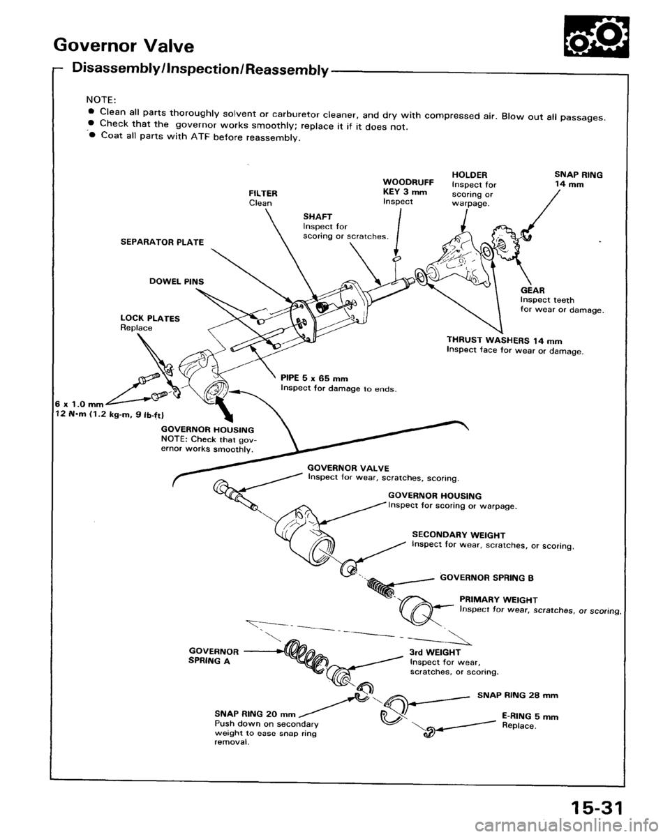 HONDA ACCORD 1986 CA / 3.G Workshop Manual 