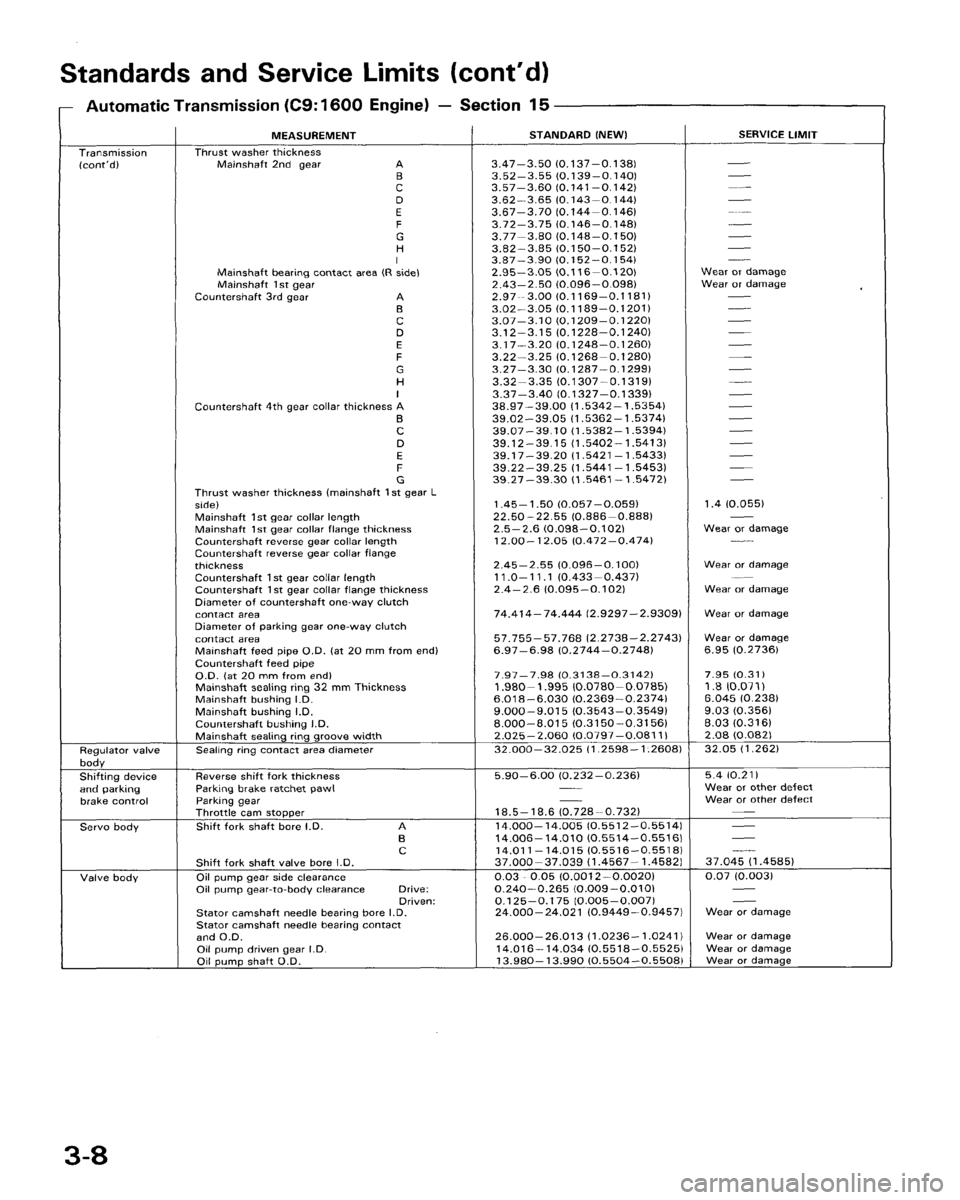 HONDA ACCORD 1986 CA / 3.G Owners Guide 