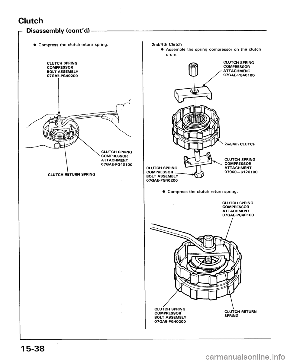 HONDA ACCORD 1986 CA / 3.G Workshop Manual 